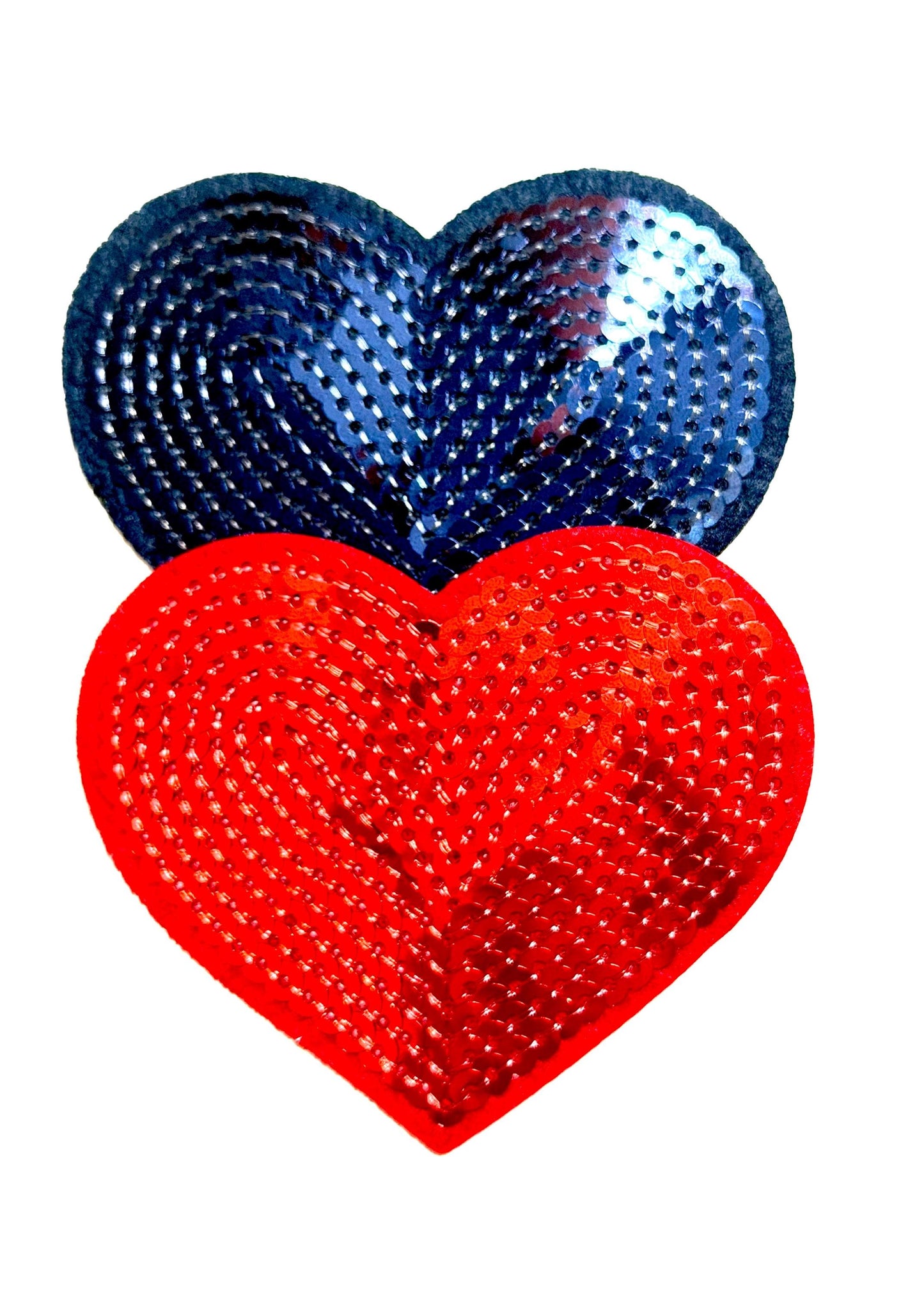 Sequins Heart patches 3” - Iron on Patch