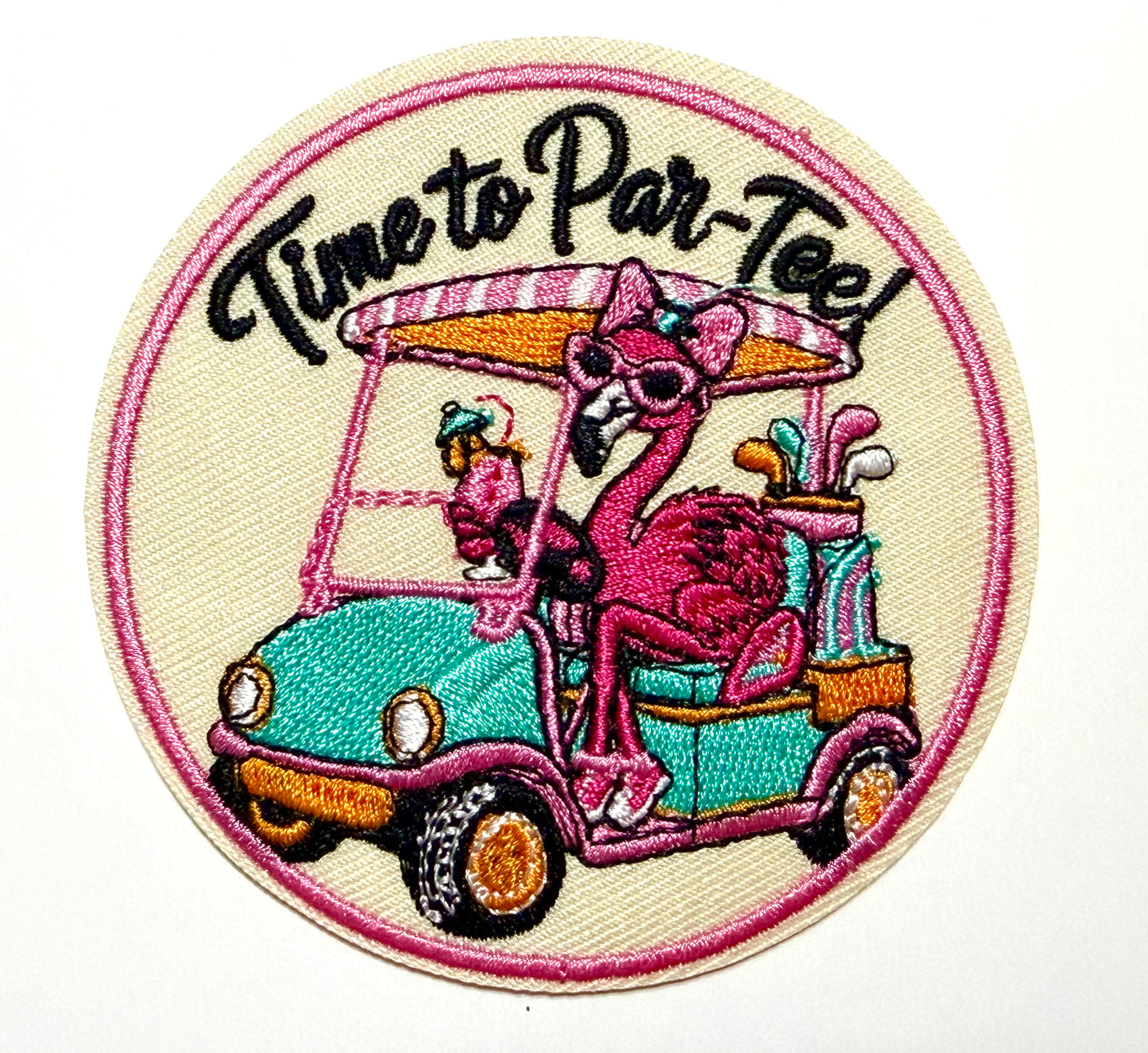 Time to Par-Tee Golf patch - Embroidered Iron on patch 3”