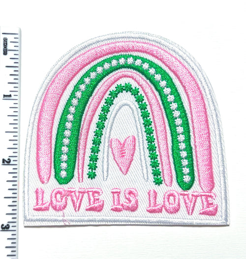Love is Love Rainbow - Embroidered Iron on patch