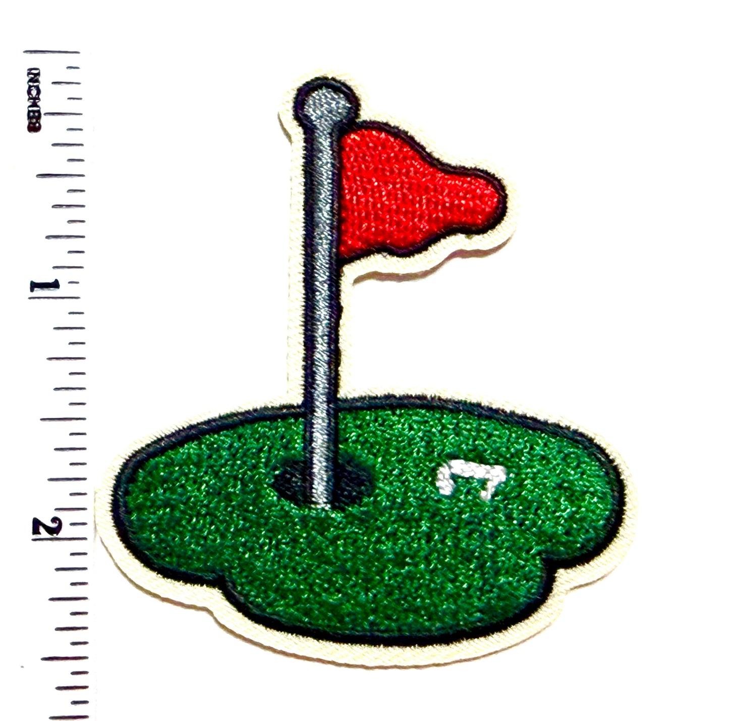 Golf Green patch - Embroidered Iron on patch 2.25”