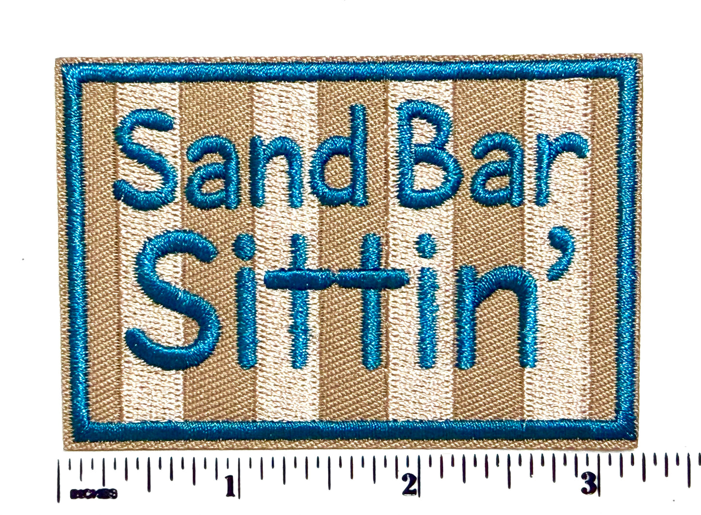 Sand Bar Sittin’ Patch - Embroidered Iron On Patch 3.25”