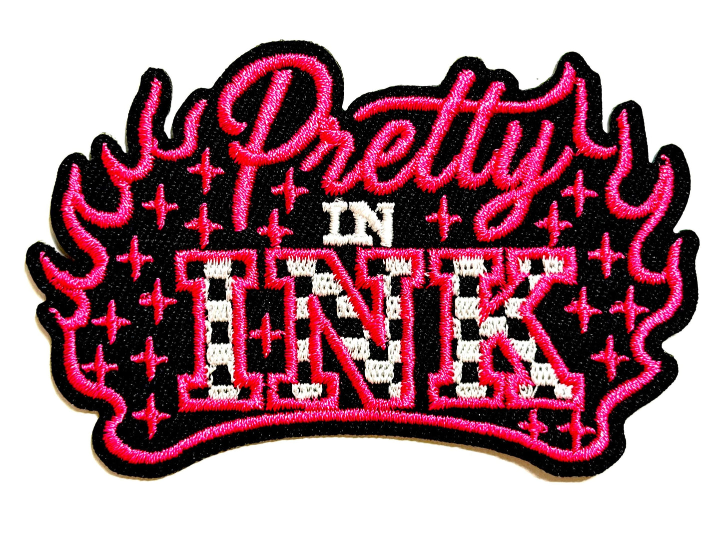 Pretty in Ink 3.5” patch - Embroidered Iron on patches
