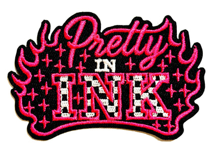 Pretty in Ink 3.5” patch - Embroidered Iron on patches
