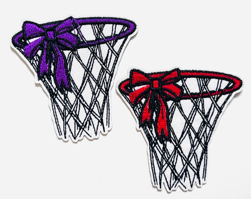 Basketball net patch - Embroidered Iron on patch 2.5”