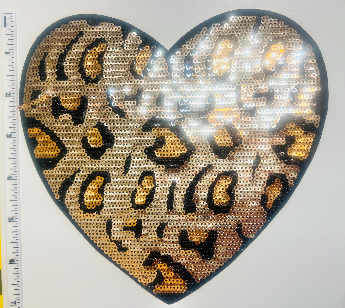 Hearts - Sequined Iron on patches