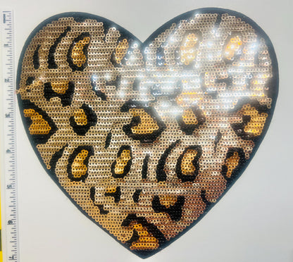 Hearts - Sequined Iron on patches