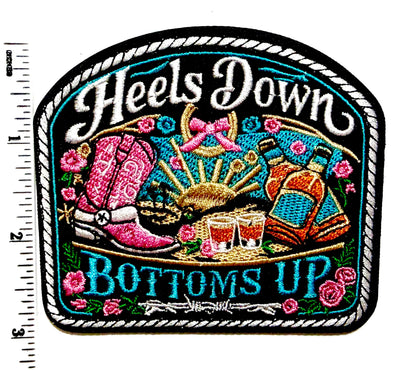Heels down Bottoms up patch - Embroidered DIY iron on patch