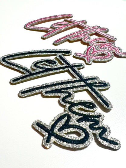 Let Them - Glitter Iron on patches