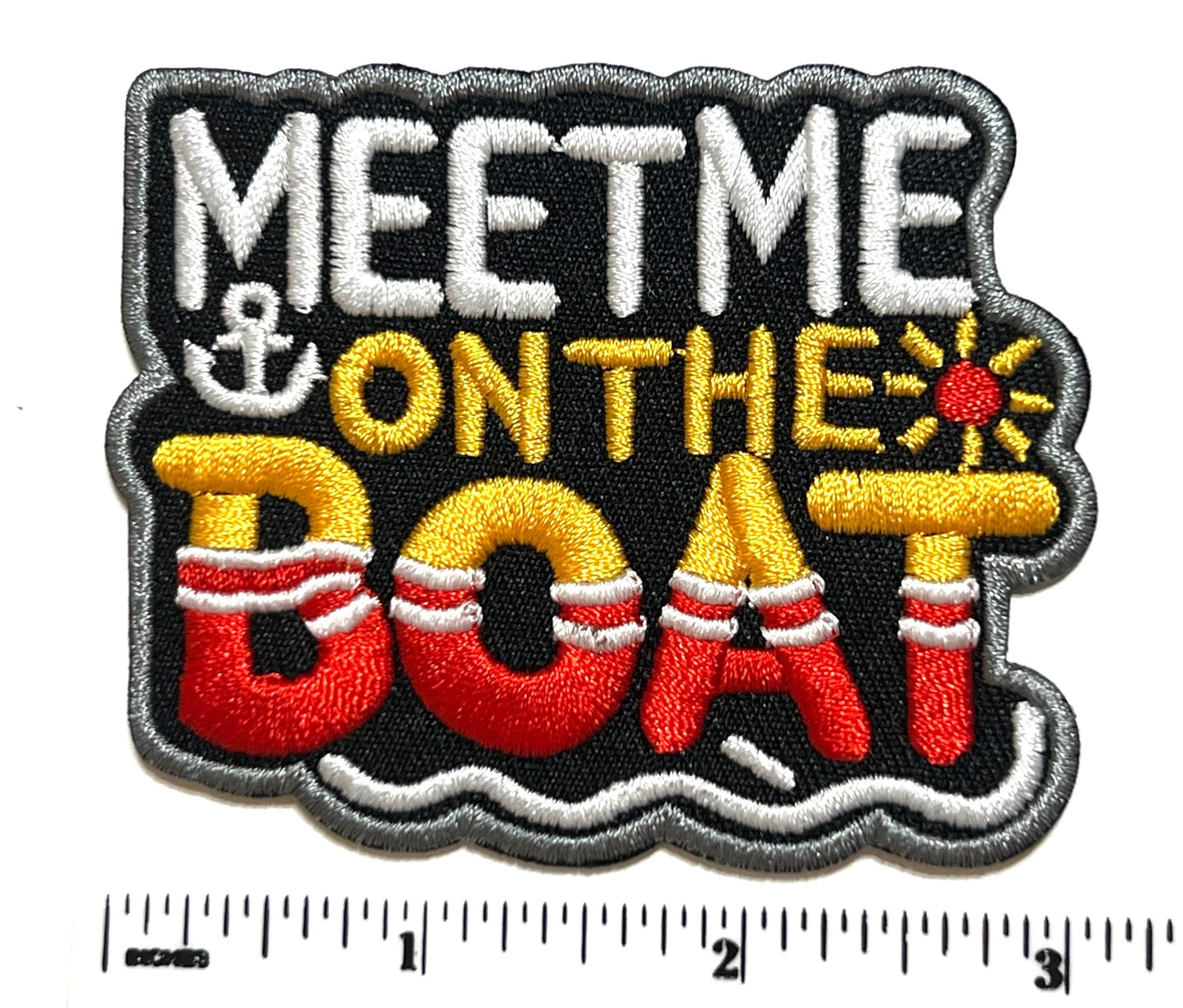 Meet me on the boat - Embroidered Iron on patch