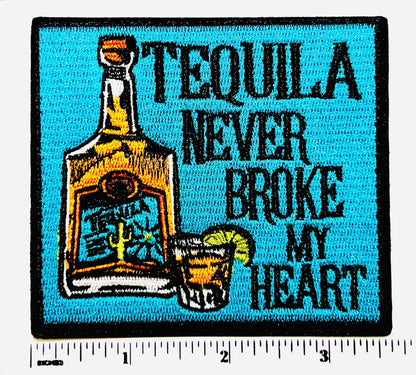 Embroidered Tequila Never Broke My Heart Patch – Embroidered Iron On DIY Applique