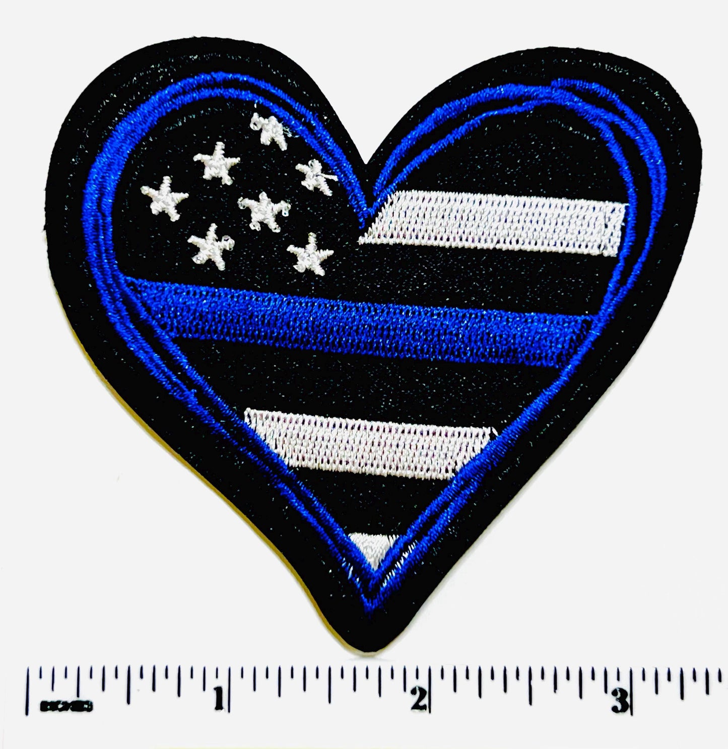 Back the Blue Bow & Heart