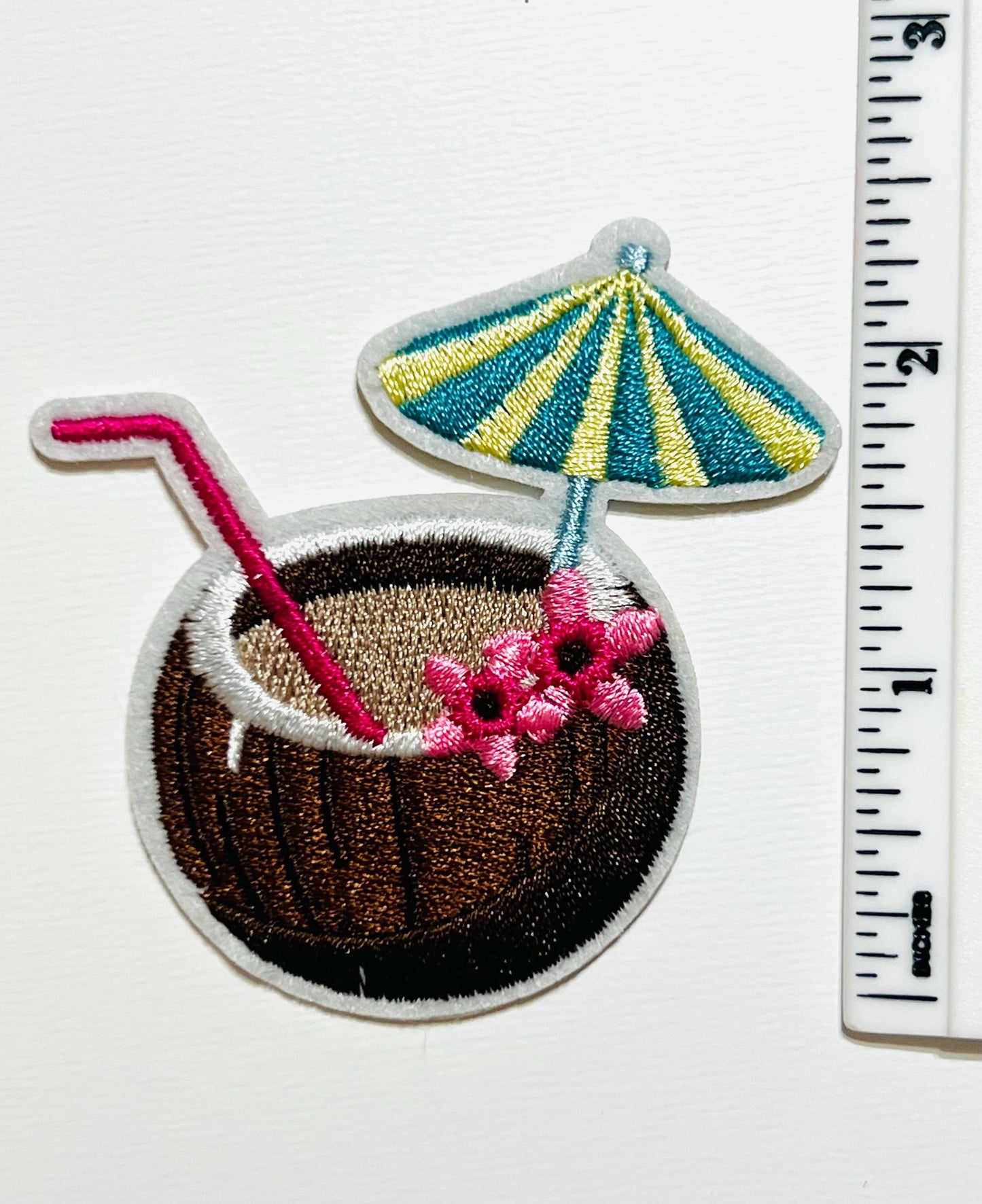 Tropical drinks - Embroidered Iron on patches