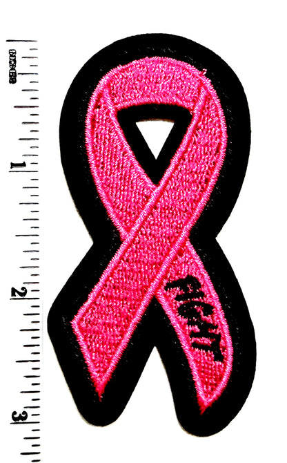 Breast Cancer Awareness Ribbons - Embroidered Iron On Patches 3”
