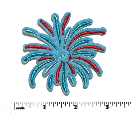 Fireworks - Embroidered Iron on patch