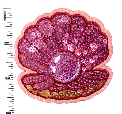 Sea shell patch – Sequined diy Iron-On Applique