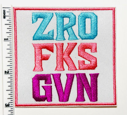 ZRO Fks GVN patch - Embroidered DIY Iron on patch