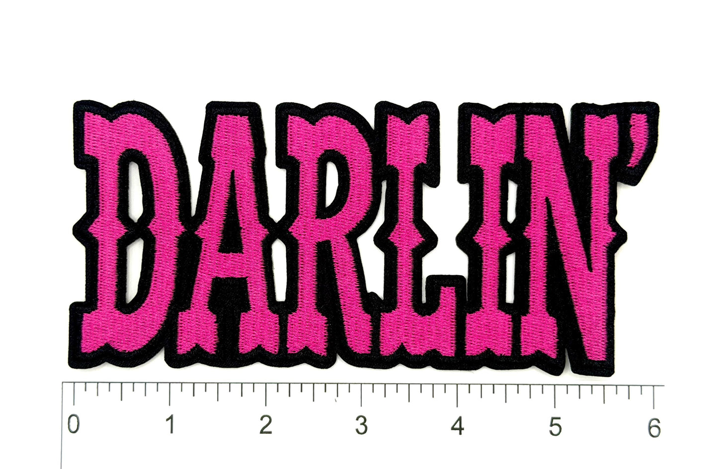 Darlin’ Patch, Turquoise Brown Pink, Iron On DIY Applique