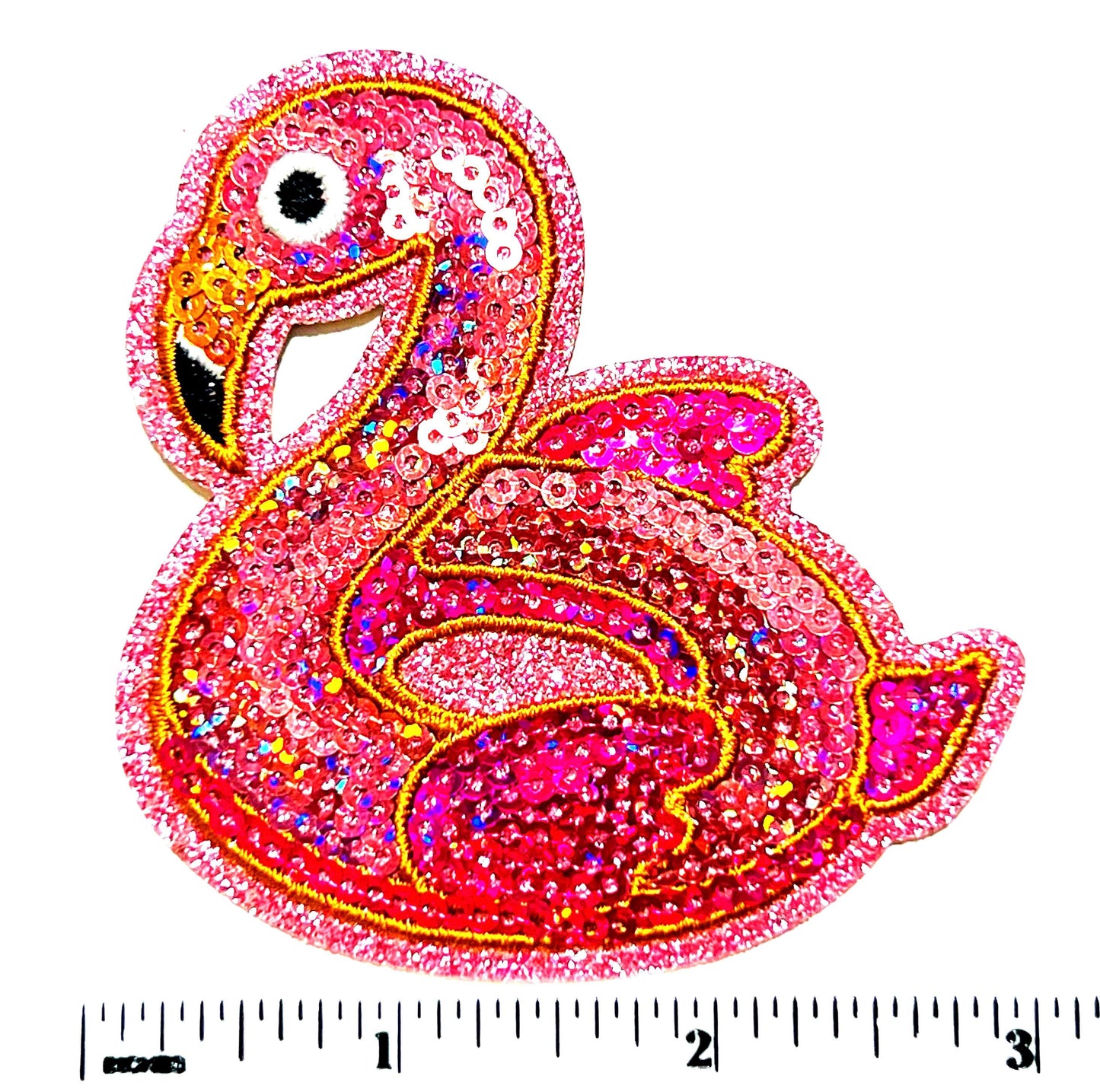 Pink flamingo diy patch summer - Sequins Iron on patch