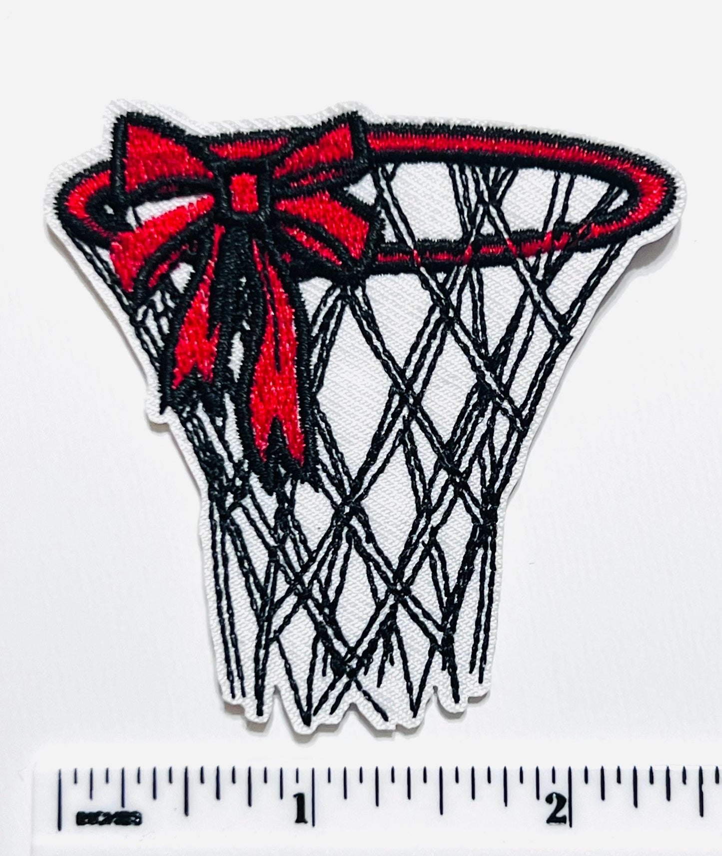 Basketball net patch - Embroidered Iron on patch 2.5”