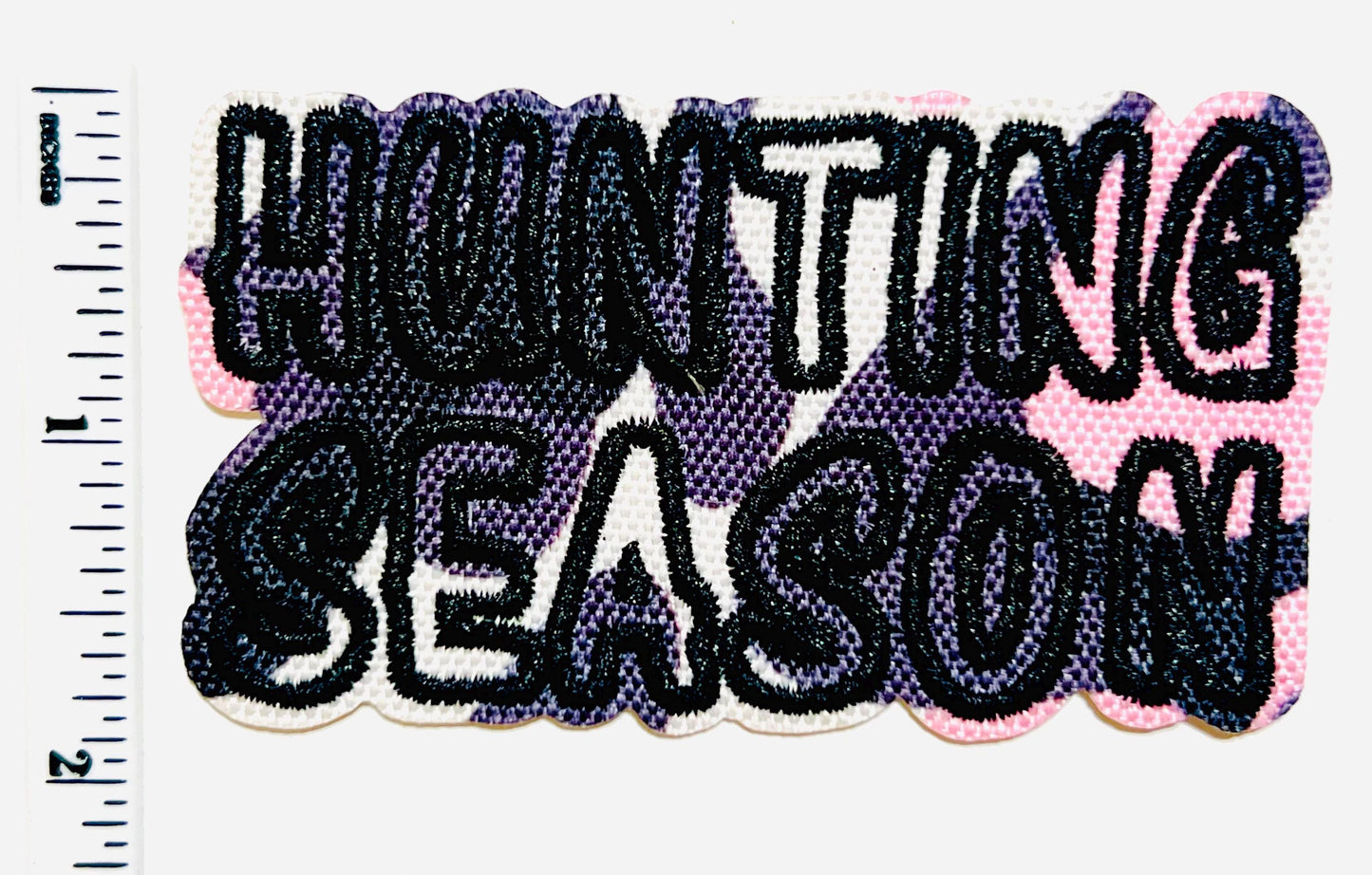 Hunting season camouflage patch - Embroidered Iron on patch