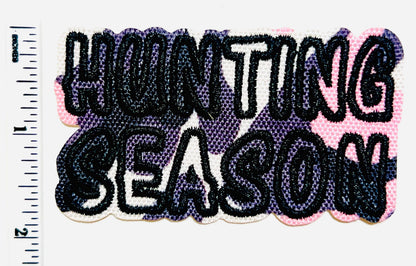 Hunting season camouflage patch - Embroidered Iron on patch