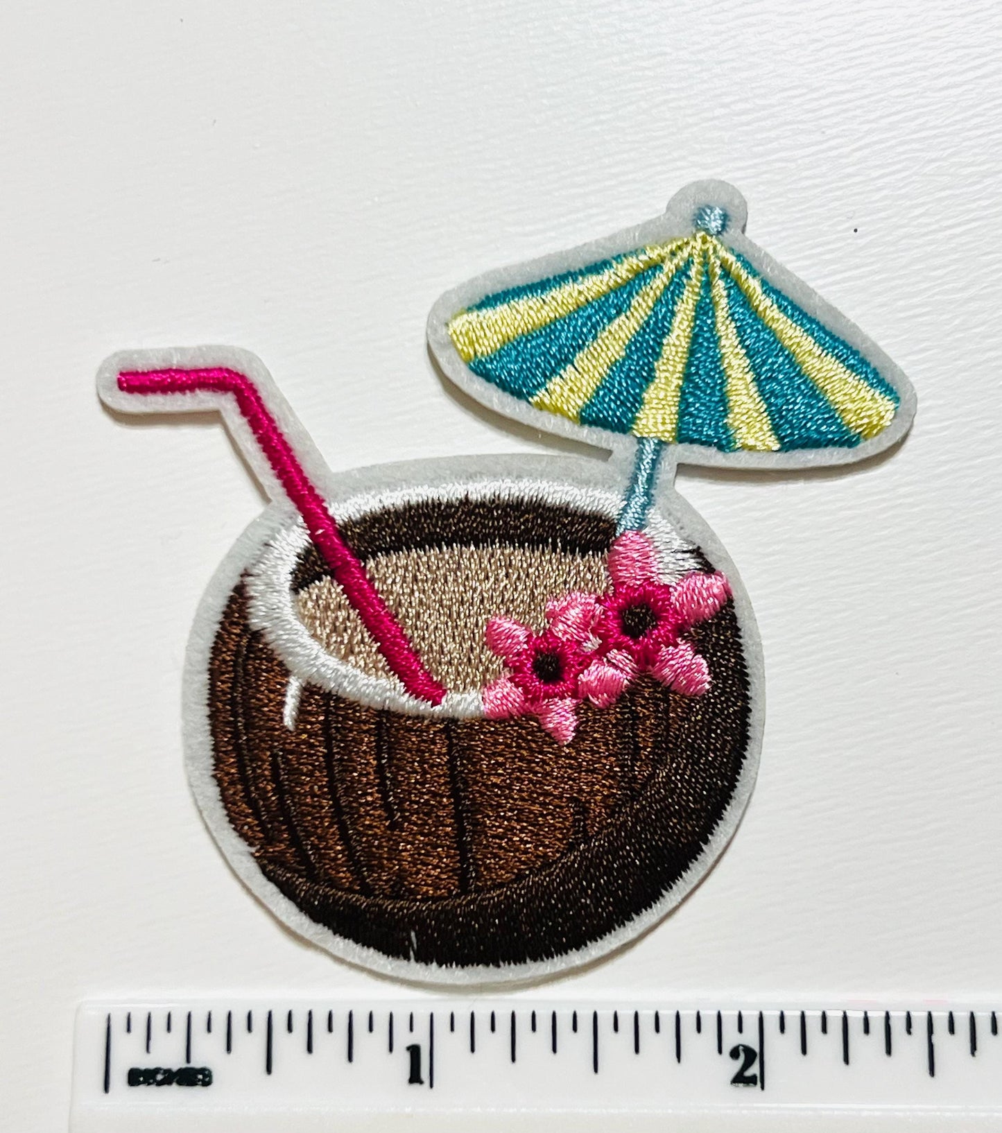 Tropical drinks - Embroidered Iron on patches
