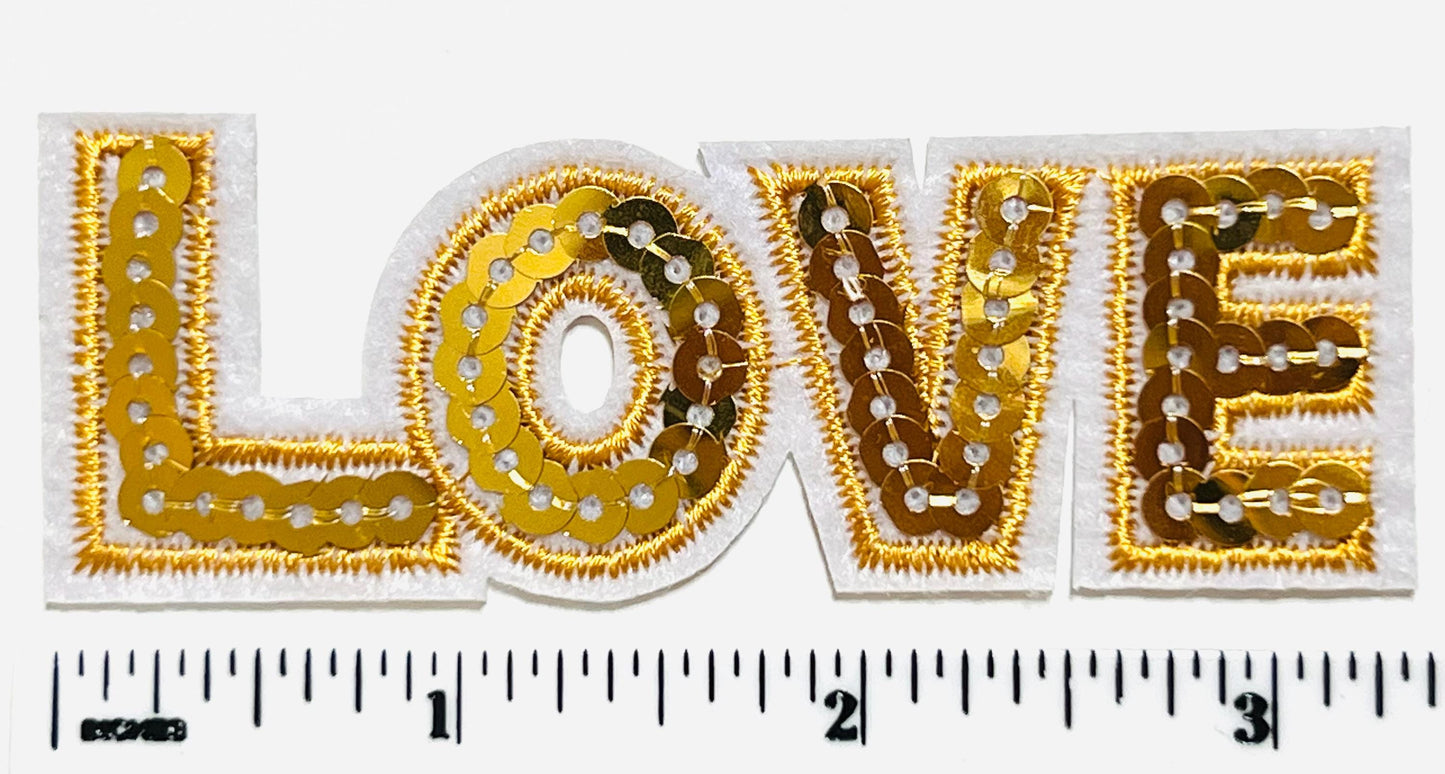 Love Sequins - Embroidered & sequins Iron on patch