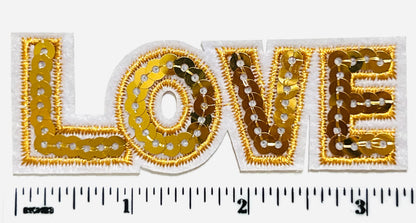 Love Sequins - Embroidered & sequins Iron on patch