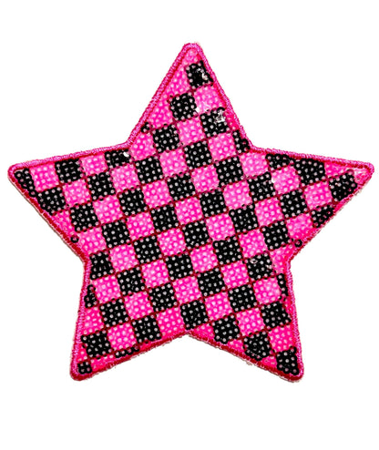 Checkered Stars 5” Sequins