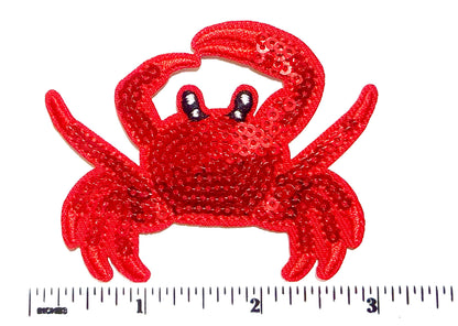 Crab sequined patch – Sequins diy Iron-On Applique