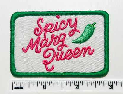 Spicy Marg Queen - Embroidered Iron on Patch