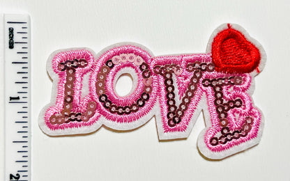 Love Sequins - Embroidered & sequins Iron on patch