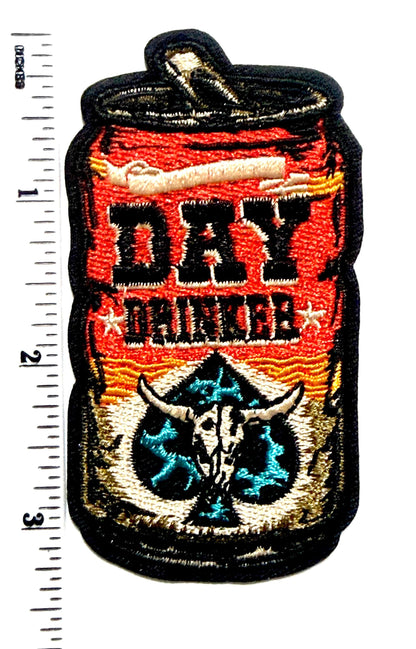 Day drinker patch - Iron on western patch 3.25”