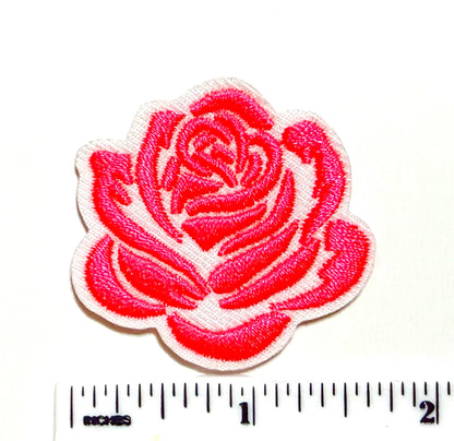Neon Roses - Embroidered Iron on patches 1.5”