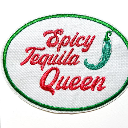 Spicy Tequila Queen - Embroidered iron on patch