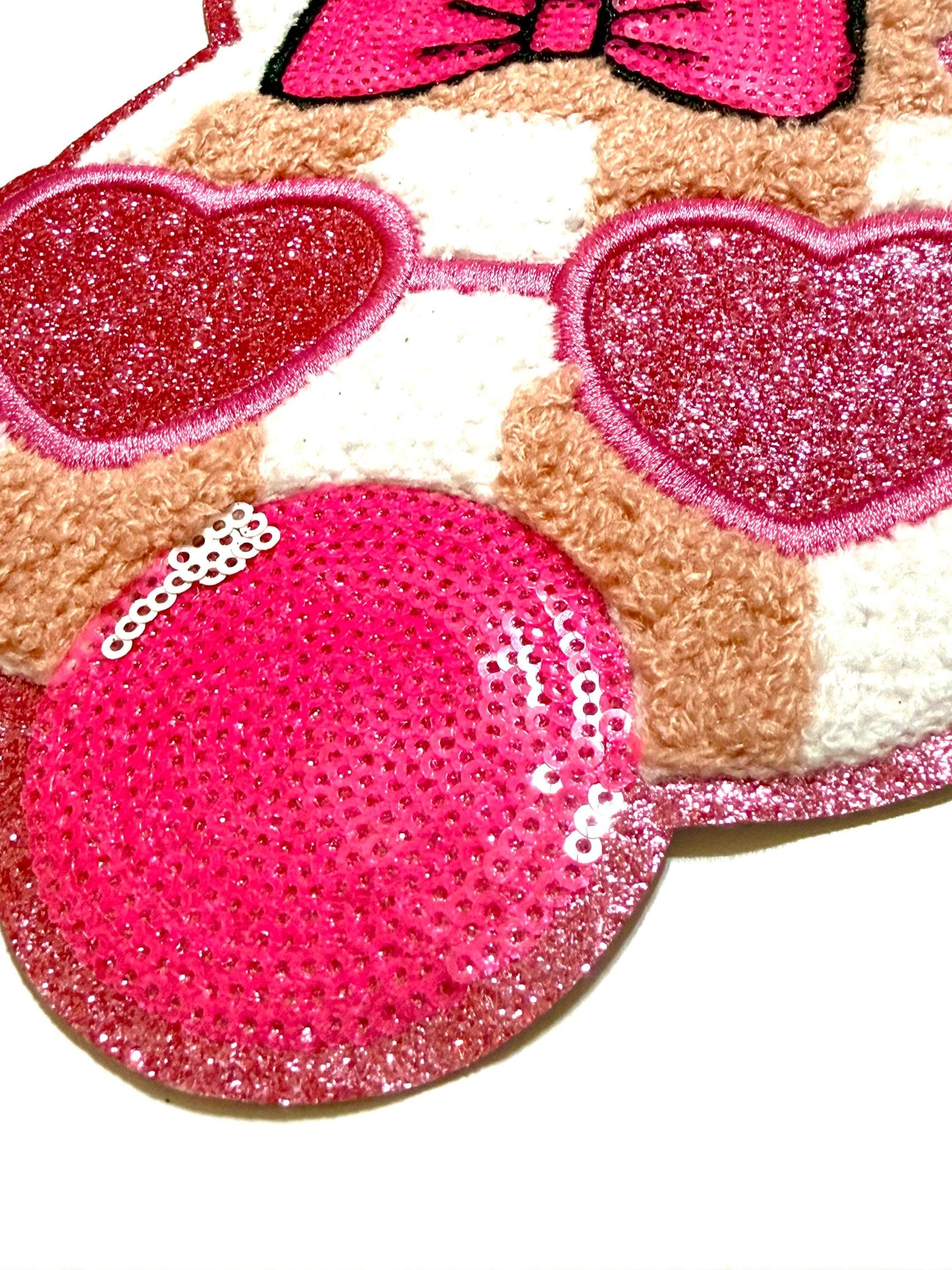 Easter Bunny bubblegum with heart sunglasses 10.5" Chenille