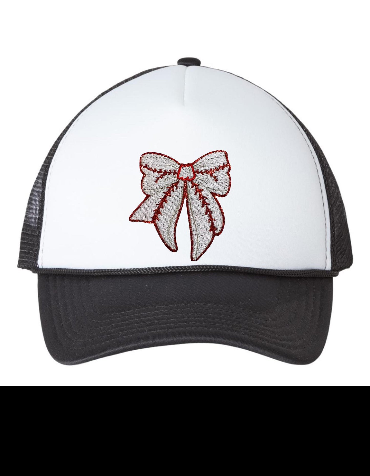 Baseball Bows - Embroidered iron on Patches