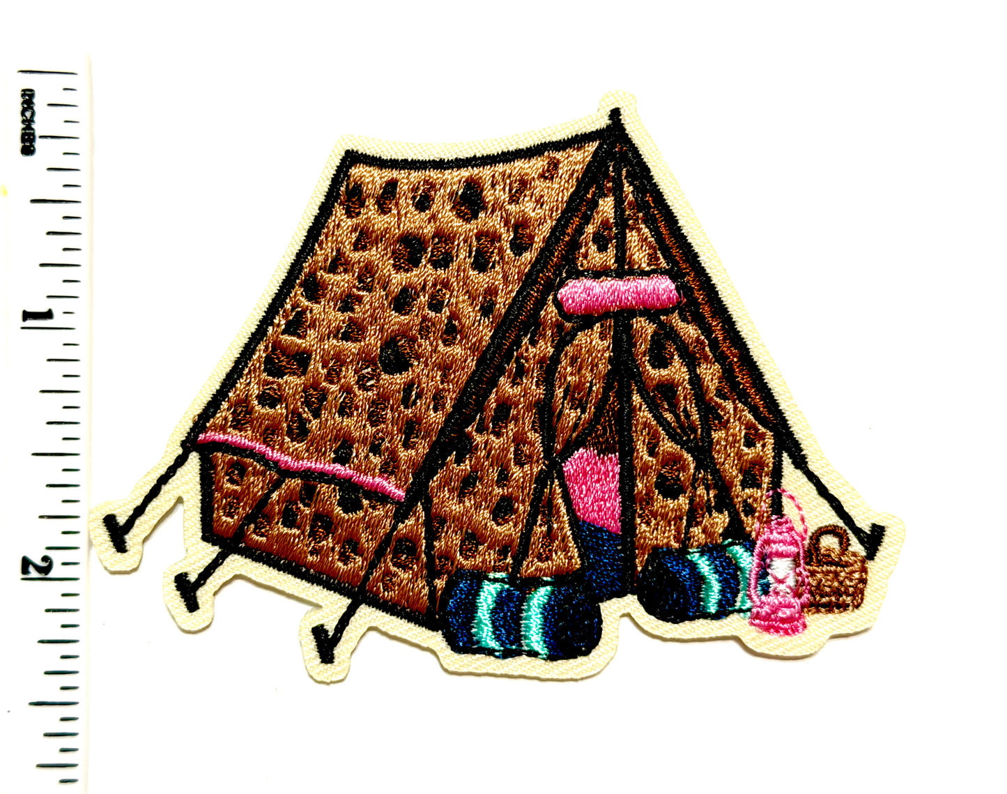 Camping patches - Glamping leopard print Iron On Patch