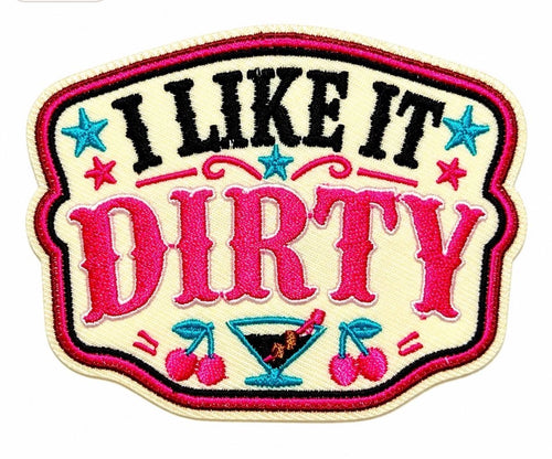 Dirty Martini patch - Embroidered Iron on patch 3.25