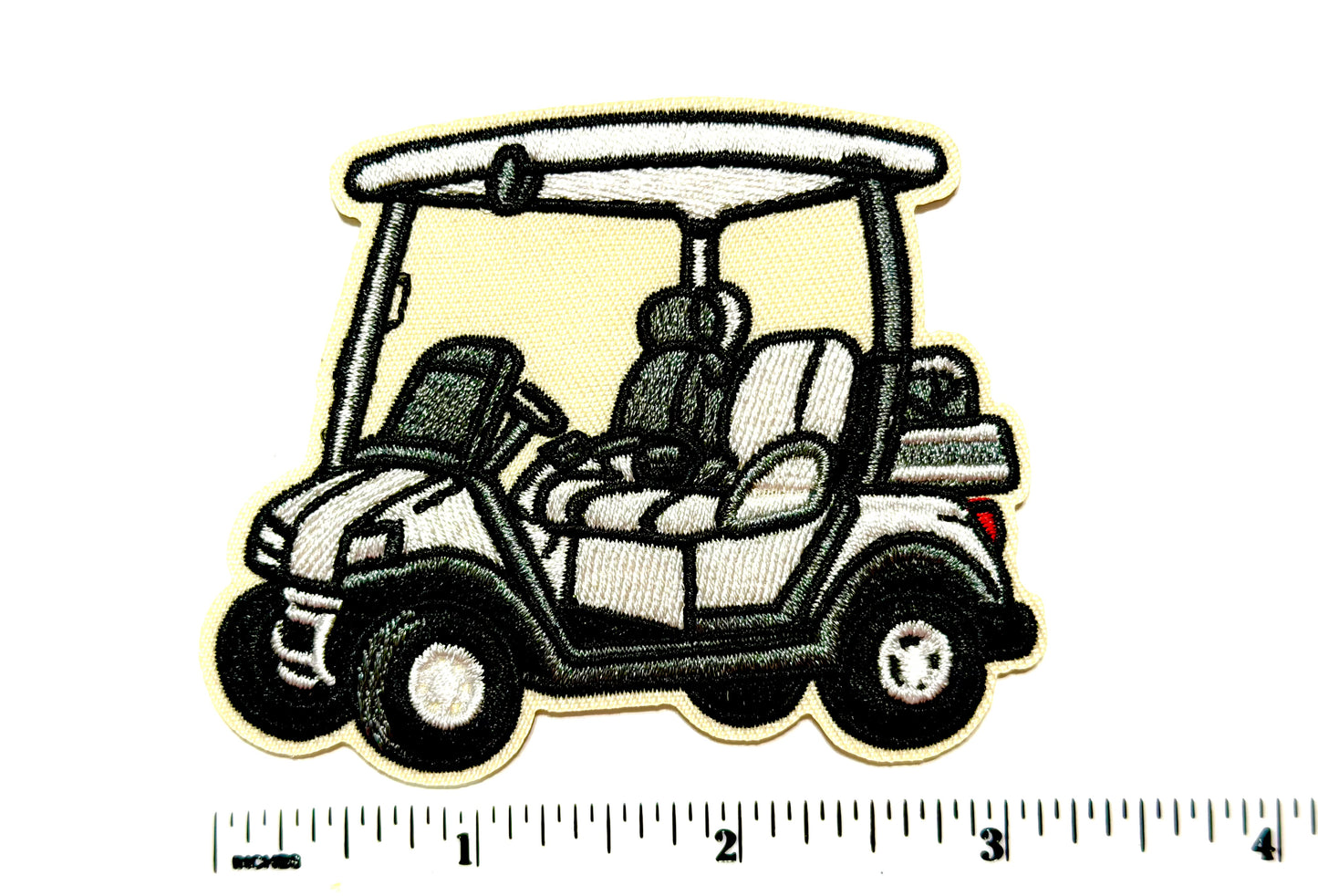Golf Cart patch - Embroidered Iron on patch 3”