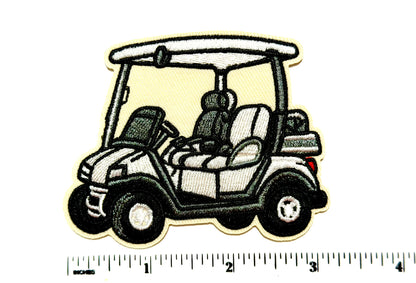 Golf Cart patch - Embroidered Iron on patch 3”