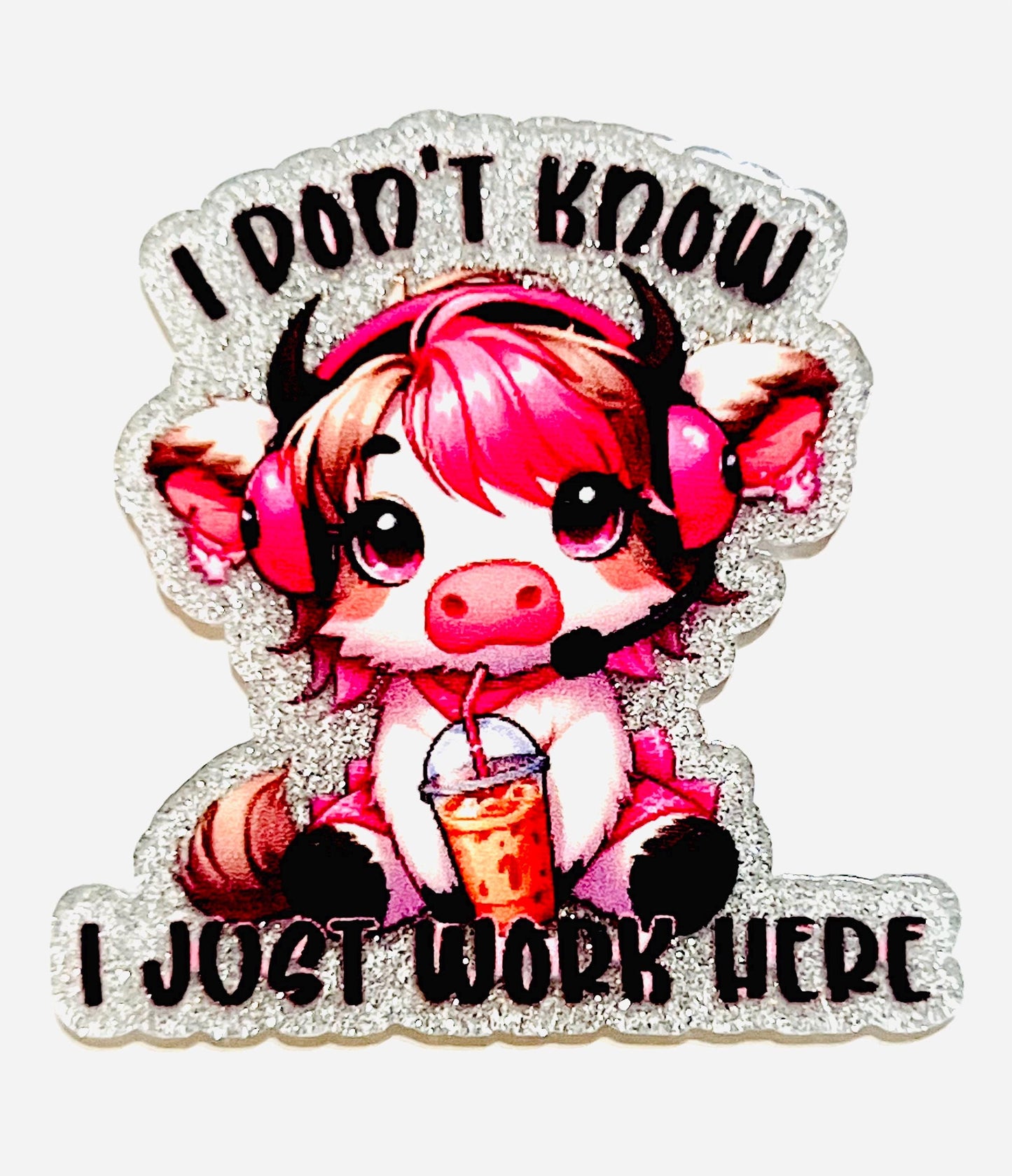 I don’t know, I just work here highland cow - set of 3 flatback acrylics