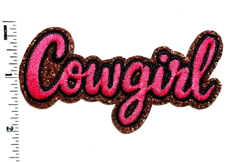 Cowgirl pink with brown glitter 3.75”