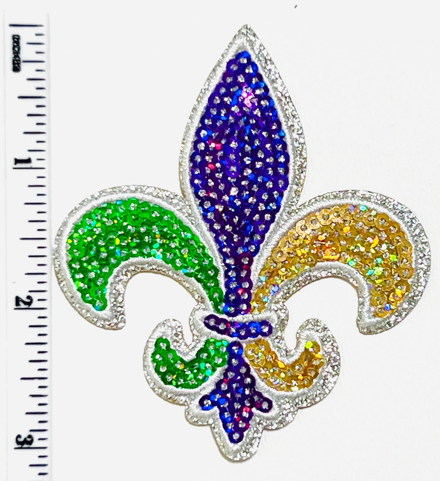 Mardi Gras Sequins patches - King Cake, fleur de lis, Mardi Gras mask, star Sequins DIY Iron on patches