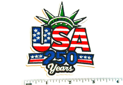 USA 250 Years patriotic patch - Embroidered DIY Iron on patch
