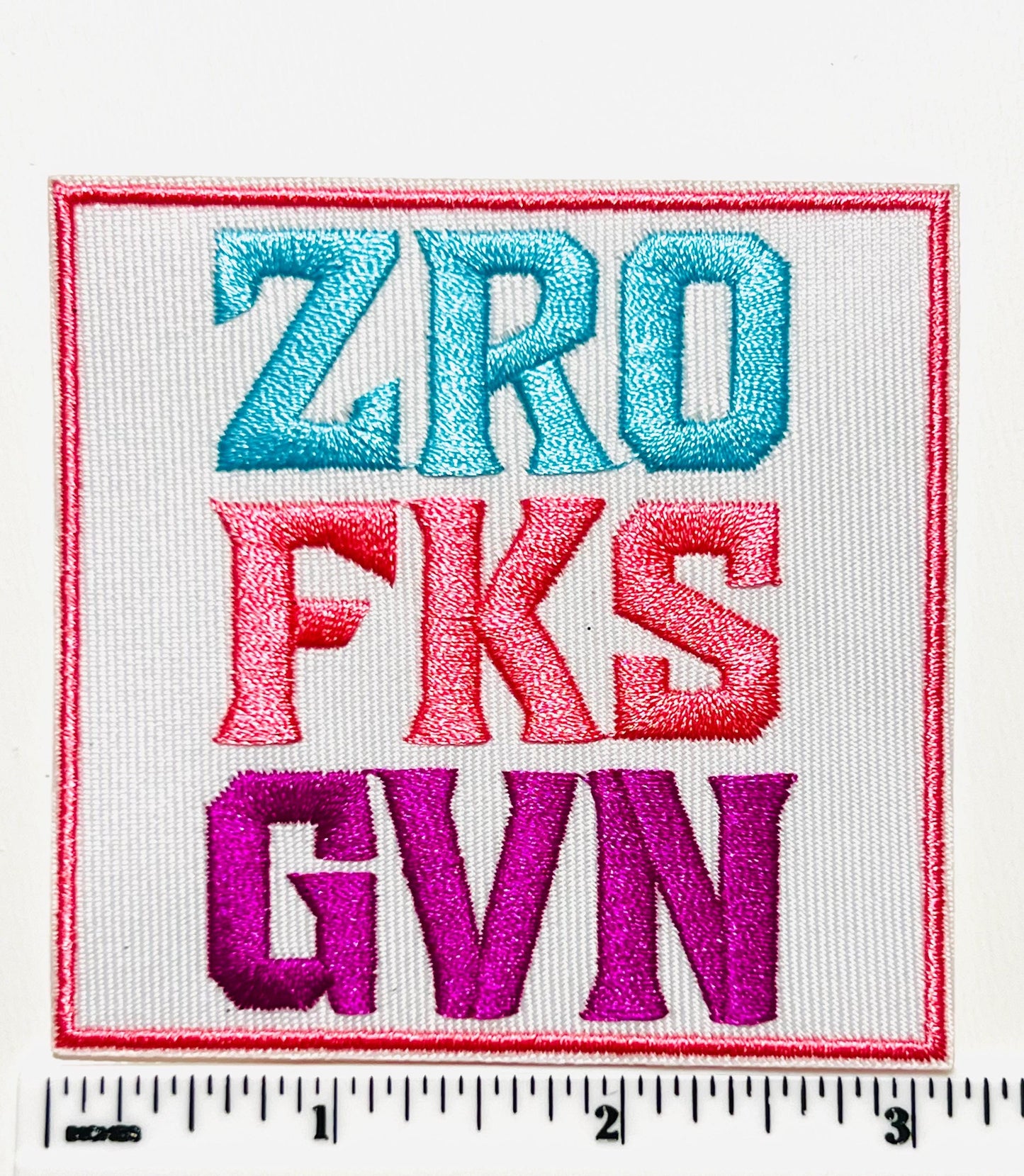ZRO Fks GVN patch - Embroidered DIY Iron on patch