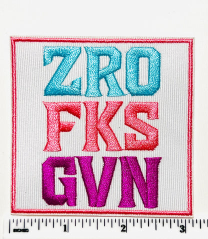 ZRO Fks GVN patch - Embroidered DIY Iron on patch