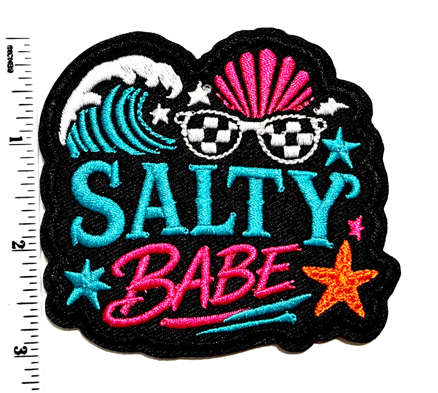 Salty Babe patch - Embroidered Iron On Patch 3.5”