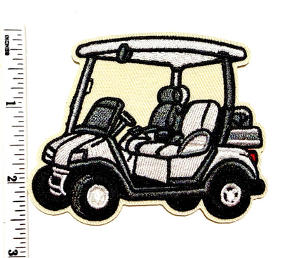 Golf Cart patch - Embroidered Iron on patch 3”
