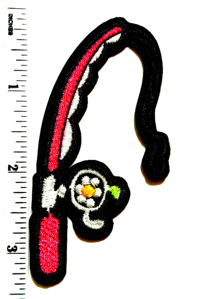 Fishing Gear neon patches - Embroidered Iron On Patches 3”